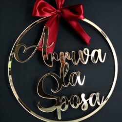 Targa - Arriva la Sposa - in Plexiglas Regplex Gadget Matrimonio - immagine 2
