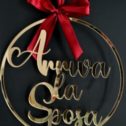 Targa - Arriva la Sposa - in Plexiglas Regplex Gadget Matrimonio - immagine 4