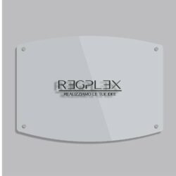 Targa Insegna Contemporanea in Plexiglas Regplex Incisione Personalizzata