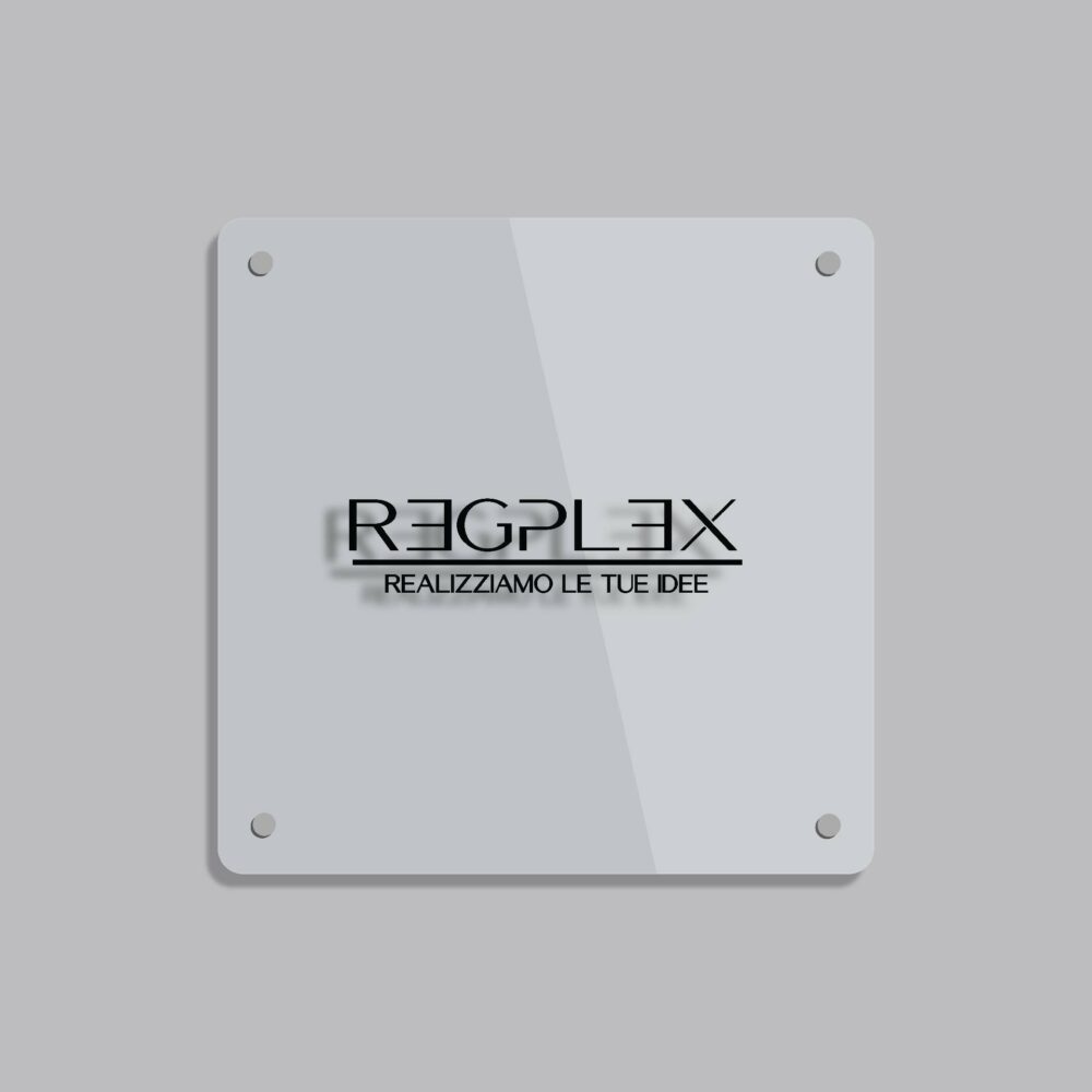 Targa Insegna Quadrata in Plexiglas Regplex Incisione Personalizzata - immagine 2