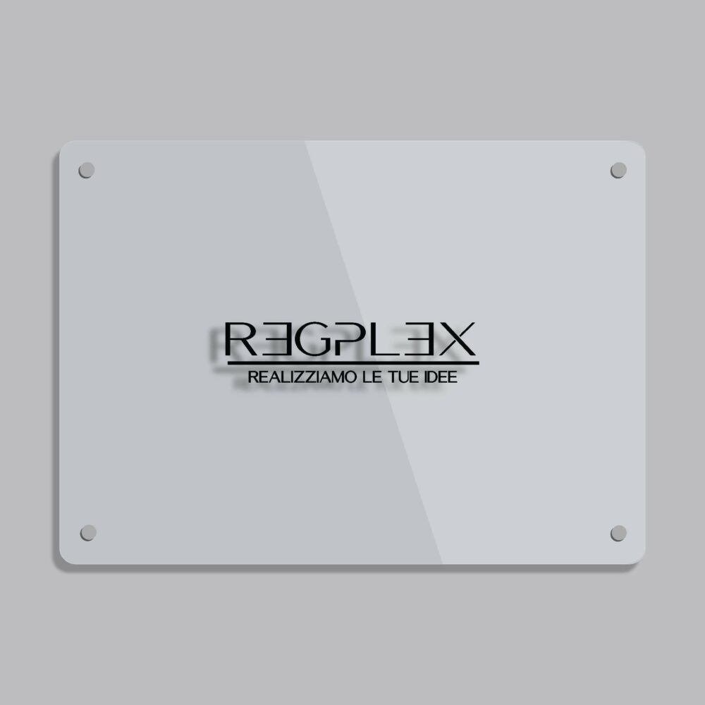 Targa Insegna Rettangolare in Plexiglas Regplex Incisione Personalizzata - immagine 2