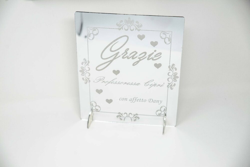 Targa Ringraziamento in Plexiglas Regplex Incisione Personalizzata - immagine 2