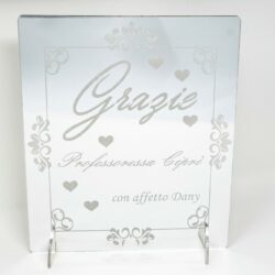 Targa Ringraziamento in Plexiglas Regplex Incisione Personalizzata - immagine 3