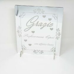 Targa Ringraziamento in Plexiglas Regplex Incisione Personalizzata