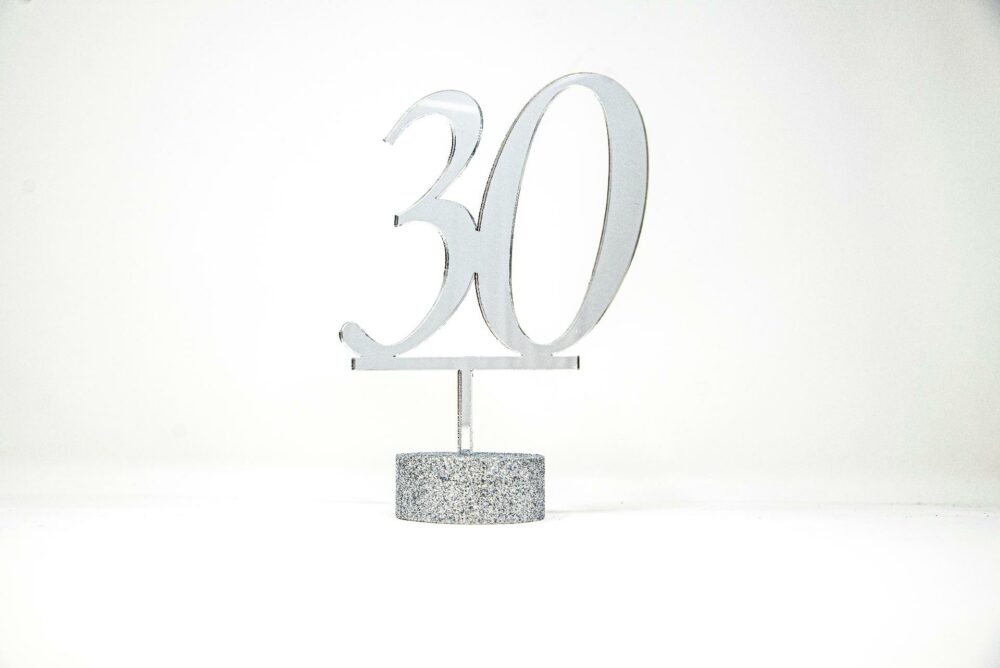 Top Cake - Numero - in Plexiglas Regplex Decorazione per Torta Personalizzata - immagine 2